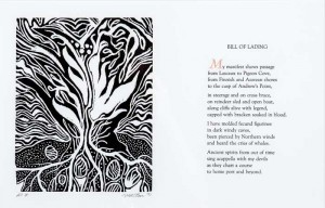 Bill of Lading, 1 in a series | 22" x 17" (framed), woodcut