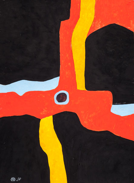 Flow | 22" x 30", oil paint on paper, 2010