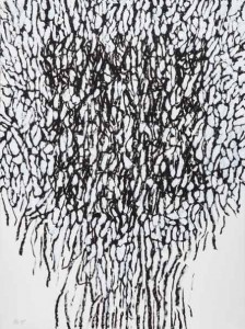 Wave | 22" x 30", oil paint and oil stick on paper, 2008